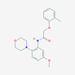 molecular formula C20H24N2O4 B243871 N-(5-methoxy-2-morpholin-4-ylphenyl)-2-(2-methylphenoxy)acetamide 