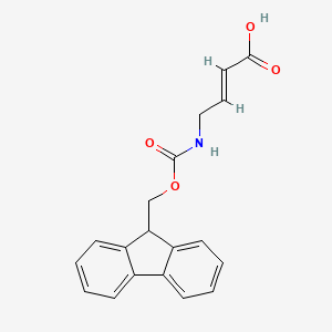 molecular formula C19H17NO4 B2438718 4-({[(9H-fluoren-9-yl)methoxy]carbonyl}amino)but-2-enoic acid CAS No. 1189357-49-0