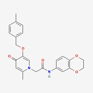 molecular formula C24H24N2O5 B2438724 N-(2,3-dihydrobenzo[b][1,4]dioxin-6-yl)-2-(2-methyl-5-((4-methylbenzyl)oxy)-4-oxopyridin-1(4H)-yl)acetamide CAS No. 946379-97-1