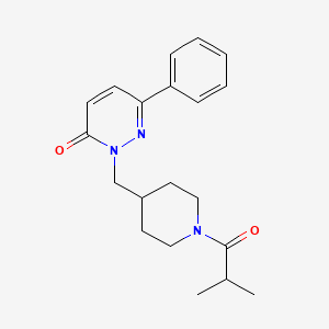 2-{[1-(2-Methylpropanoyl)piperidin-4-yl]methyl}-6-phenyl-2,3-dihydropyridazin-3-one