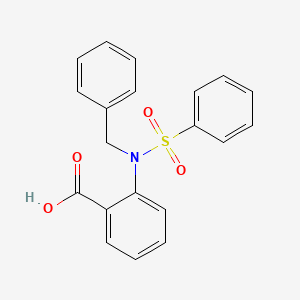 molecular formula C20H17NO4S B2438736 2-[苄基(苯磺酰)氨基]苯甲酸 CAS No. 401602-98-0