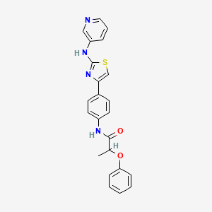 2-phenoxy-N-(4-(2-(pyridin-3-ylamino)thiazol-4-yl)phenyl)propanamide