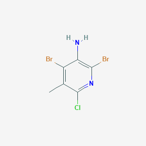 molecular formula C6H5Br2ClN2 B2438742 2,4-Dibromo-6-chloro-5-methylpyridin-3-amine CAS No. 1864051-77-3