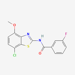 N-(7-chloro-4-methoxybenzo[d]thiazol-2-yl)-3-fluorobenzamide