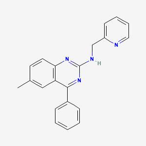 6-methyl-4-phenyl-N-(pyridin-2-ylmethyl)quinazolin-2-amine