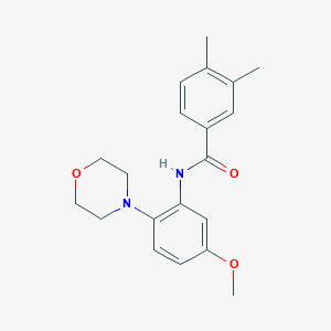 molecular formula C20H24N2O3 B243876 N-[5-methoxy-2-(morpholin-4-yl)phenyl]-3,4-dimethylbenzamide 