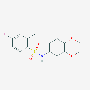 4-fluoro-2-methyl-N-(octahydrobenzo[b][1,4]dioxin-6-yl)benzenesulfonamide