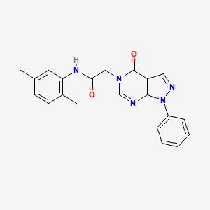 molecular formula C21H19N5O2 B2438763 N-(2,5-dimethylphenyl)-2-(4-oxo-1-phenylpyrazolo[3,4-d]pyrimidin-5-yl)acetamide CAS No. 852440-04-1