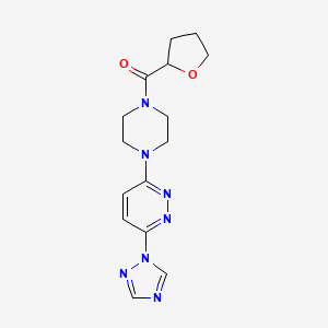 (4-(6-(1H-1,2,4-triazol-1-yl)pyridazin-3-yl)piperazin-1-yl)(tetrahydrofuran-2-yl)methanone