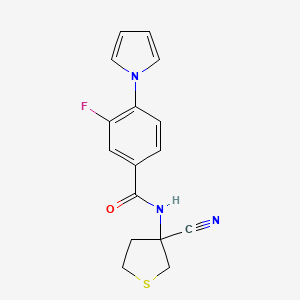 N-(3-cyanothiolan-3-yl)-3-fluoro-4-(1H-pyrrol-1-yl)benzamide
