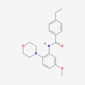 molecular formula C20H24N2O3 B243878 4-ethyl-N-[5-methoxy-2-(4-morpholinyl)phenyl]benzamide 