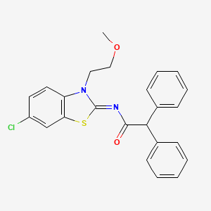 molecular formula C24H21ClN2O2S B2438782 (Z)-N-(6-chloro-3-(2-methoxyethyl)benzo[d]thiazol-2(3H)-ylidene)-2,2-diphenylacetamide CAS No. 864975-78-0