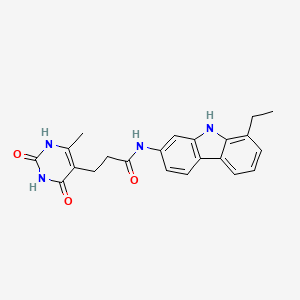N-(8-ethyl-9H-carbazol-2-yl)-3-(6-methyl-2,4-dioxo-1,2,3,4-tetrahydropyrimidin-5-yl)propanamide