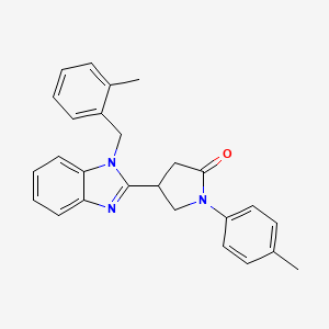 4-(1-(2-methylbenzyl)-1H-benzo[d]imidazol-2-yl)-1-(p-tolyl)pyrrolidin-2-one