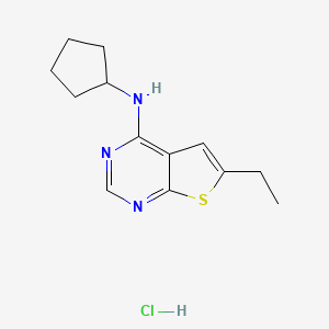 N-cyclopentyl-6-ethylthieno[2,3-d]pyrimidin-4-amine hydrochloride