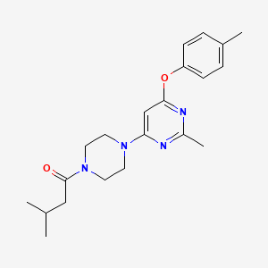 3-Methyl-1-(4-(2-methyl-6-(p-tolyloxy)pyrimidin-4-yl)piperazin-1-yl)butan-1-one