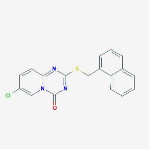 7-Chloro-2-(naphthalen-1-ylmethylsulfanyl)pyrido[1,2-a][1,3,5]triazin-4-one