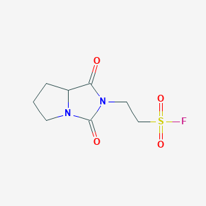 molecular formula C8H11FN2O4S B2438830 2-(1,3-Dioxo-5,6,7,7a-tetrahydropyrrolo[1,2-c]imidazol-2-yl)ethanesulfonyl fluoride CAS No. 2248715-98-0