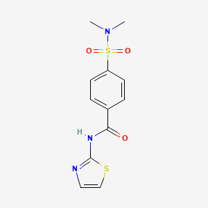 molecular formula C12H13N3O3S2 B2438833 4-(dimethylsulfamoyl)-N-(1,3-thiazol-2-yl)benzamide CAS No. 313529-28-1