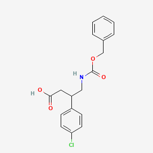 molecular formula C18H18ClNO4 B2438838 4-{[(Benzyloxy)carbonyl]amino}-3-(4-chlorophenyl)butanoic acid CAS No. 78131-31-4