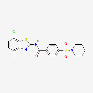 N-(7-chloro-4-methylbenzo[d]thiazol-2-yl)-4-(piperidin-1-ylsulfonyl)benzamide