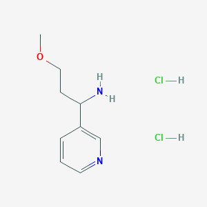 molecular formula C9H16Cl2N2O B2438850 3-甲氧基-1-(吡啶-3-基)丙胺二盐酸盐 CAS No. 2089255-85-4