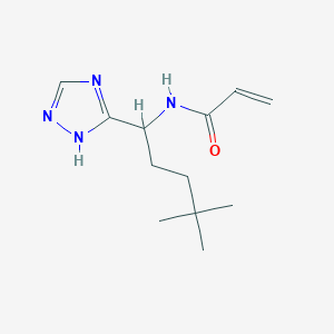 molecular formula C12H20N4O B2438864 N-[4,4-Dimethyl-1-(1H-1,2,4-triazol-5-yl)pentyl]prop-2-enamide CAS No. 2411278-24-3