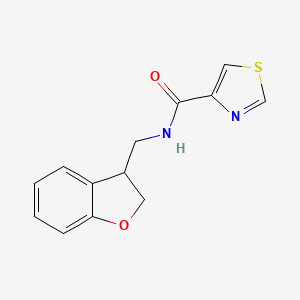 molecular formula C13H12N2O2S B2438866 N-[(2,3-dihydro-1-benzofuran-3-yl)methyl]-1,3-thiazole-4-carboxamide CAS No. 2097858-02-9