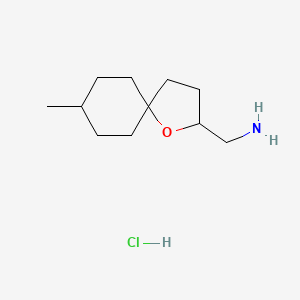 B2438870 (8-Methyl-1-oxaspiro[4.5]decan-2-yl)methanamine hydrochloride CAS No. 2230799-51-4
