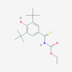 molecular formula C18H27NO3S B2438875 Ethyl N-(3,5-di-tert-butyl-4-hydroxybenzenecarbothioyl)carbamate CAS No. 148204-54-0