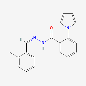 molecular formula C19H17N3O B2438886 N'-[(Z)-(2-methylphenyl)methylidene]-2-(1H-pyrrol-1-yl)benzenecarbohydrazide CAS No. 358984-41-5