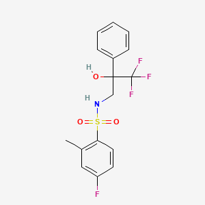molecular formula C16H15F4NO3S B2438888 4-氟-2-甲基-N-(3,3,3-三氟-2-羟基-2-苯基丙基)苯磺酰胺 CAS No. 1351661-95-4