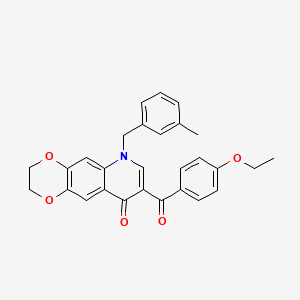 8-(4-Ethoxybenzoyl)-6-[(3-methylphenyl)methyl]-2,3-dihydro-[1,4]dioxino[2,3-g]quinolin-9-one