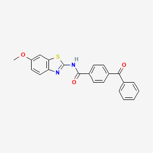 molecular formula C22H16N2O3S B2438897 4-苯甲酰-N-(6-甲氧基苯并[d]噻唑-2-基)苯甲酰胺 CAS No. 300698-86-6
