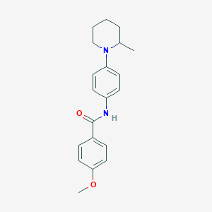 4-methoxy-N-[4-(2-methyl-1-piperidinyl)phenyl]benzamide
