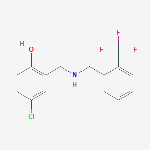 4-Chloro-2-({[2-(trifluoromethyl)benzyl]amino}methyl)phenol