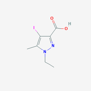 molecular formula C7H9IN2O2 B2438931 1-Ethyl-4-iodo-5-methyl-1H-pyrazole-3-carboxylic acid CAS No. 1354705-26-2