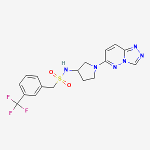 molecular formula C17H17F3N6O2S B2438936 N-(1-{[1,2,4]triazolo[4,3-b]pyridazin-6-yl}pyrrolidin-3-yl)-1-[3-(trifluoromethyl)phenyl]methanesulfonamide CAS No. 2097923-94-7