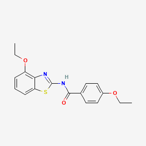 molecular formula C18H18N2O3S B2438939 4-ethoxy-N-(4-ethoxy-1,3-benzothiazol-2-yl)benzamide CAS No. 15863-93-1