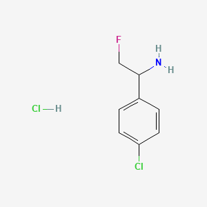 molecular formula C8H10Cl2FN B2438940 1-(4-Chlorophenyl)-2-fluoroethan-1-amine hydrochloride CAS No. 2225144-49-8