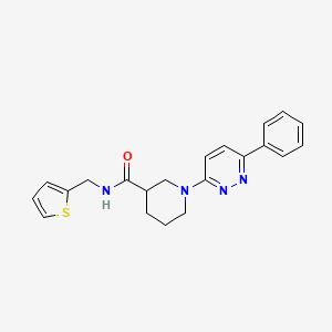 molecular formula C21H22N4OS B2438950 1-(6-phenylpyridazin-3-yl)-N-(thiophen-2-ylmethyl)piperidine-3-carboxamide CAS No. 1105230-93-0