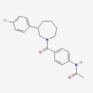 molecular formula C21H23ClN2O2 B2438956 N-(4-(3-(4-氯苯基)氮杂环戊烷-1-羰基)苯基)乙酰胺 CAS No. 1795471-38-3