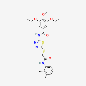 N-(5-((2-((2,3-dimethylphenyl)amino)-2-oxoethyl)thio)-1,3,4-thiadiazol-2-yl)-3,4,5-triethoxybenzamide