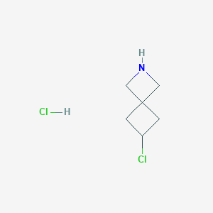 molecular formula C6H11Cl2N B2438969 6-Chloro-2-azaspiro[3.3]heptane;hydrochloride CAS No. 2413875-62-2