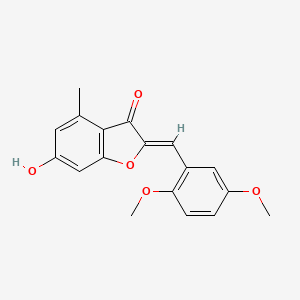 2-[(2,5-Dimethoxyphenyl)methylene]-6-hydroxy-4-methylbenzo[b]furan-3-one