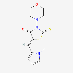 (Z)-5-((1-methyl-1H-pyrrol-2-yl)methylene)-3-morpholino-2-thioxothiazolidin-4-one