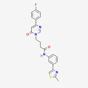 4-(4-(4-fluorophenyl)-6-oxopyrimidin-1(6H)-yl)-N-(3-(2-methylthiazol-4-yl)phenyl)butanamide
