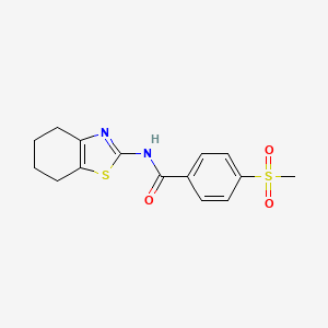 4-(methylsulfonyl)-N-(4,5,6,7-tetrahydrobenzo[d]thiazol-2-yl)benzamide