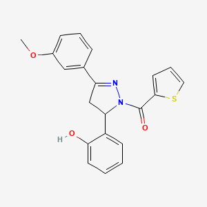 (5-(2-hydroxyphenyl)-3-(3-methoxyphenyl)-4,5-dihydro-1H-pyrazol-1-yl)(thiophen-2-yl)methanone