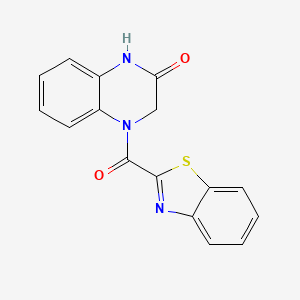 molecular formula C16H11N3O2S B2438987 4-(benzo[d]thiazole-2-carbonyl)-3,4-dihydroquinoxalin-2(1H)-one CAS No. 941890-07-9